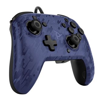 PDP Faceoff Deluxe+ Audio Wired Controller - Manette de jeu - filaire - camouflage bleu - pour Nintendo Switch