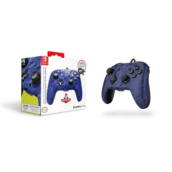 PDP Faceoff Deluxe+ Audio Wired Controller - Manette de jeu - filaire - camouflage bleu - pour Nintendo Switch