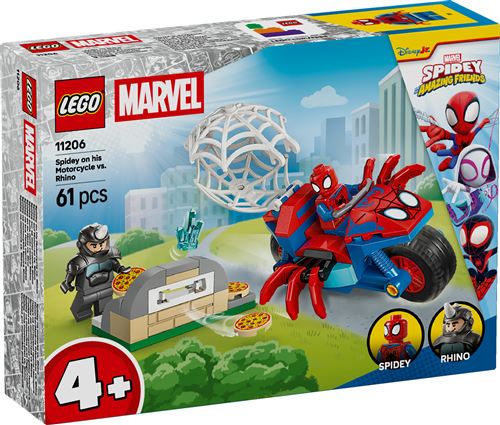 LEGO Marvel Spidey sur sa Moto Contre Rhino 11206 - vue 5