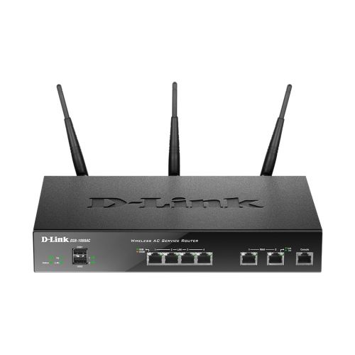 D-Link DSR-1000AC - Draadloze router - 4-poorts switch - GigE - WAN-poorten: 2 - 802.11a/b/g/n - Dual Band