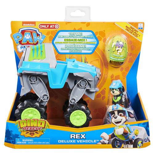 Rex Paw Patrol Dino Rescue Deluxe Voertuig en Actiefiguur