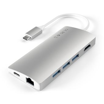 Adaptateur Satechi Multi-port Hub USB Type-C 4K 8 en 1 avec
