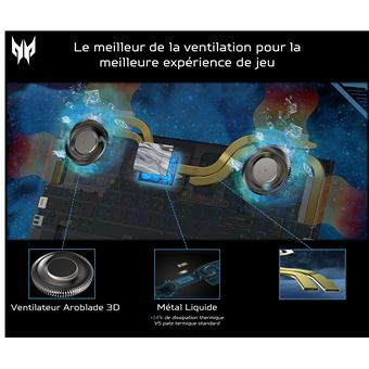 PC Portable Gaming Acer Predator Helios 18 PH18-71-75MH 18" Intel Core i7 16 Go RAM 1 To SSD Noir abyssal