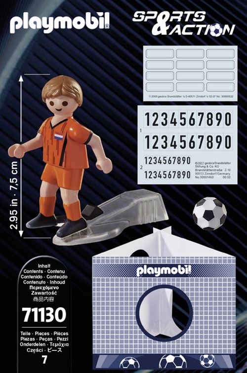 Playmobil 71130 Joueur de football Néerlandais - Playmobil - à la Fnac
