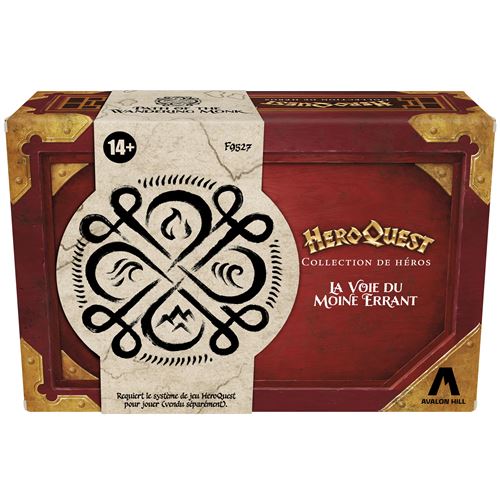 LE MOINE SE JOINT À L''AVENTURE : La collection de heros HeroQuest : La voie du moine errant introduit le heros Moine avec 2 figurines, 7 cartes de jeu et un parchemin. (Systeme de jeu HeroQuest requis pour jouer.  Vendu separement.)