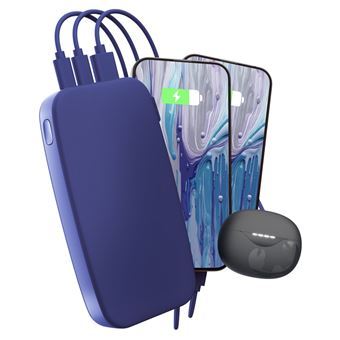 POWERBANK 24000MAH Batterie rechargeable de poche - True Blue - 2PB24100TB.Charge ultra rapide avec 20W Power DeliveryChargez jusqu''a 50% en 30min. 6 fonctions de securite. Approuvee par les compagnies aeriennes. Charge votre telephone 8 fois.