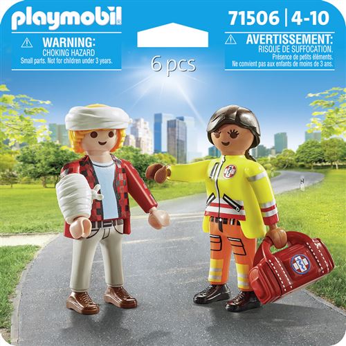 Secouriste Avec Blessé Playmobil La Boîte - vue 6