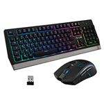 Pack Gaming Clavier + Souris sans fil The G-Lab Combo Tungsten RVB Noir