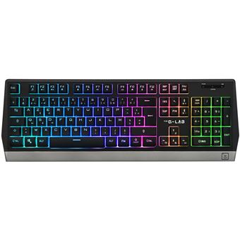 Pack Gaming Clavier + Souris sans fil The G-Lab Combo Tungsten RVB Noir