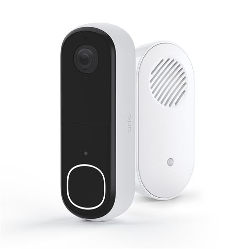 Sonnette vidéo Arlo Essential2 2K Bllanc et Noir