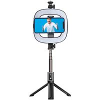 Generic Trépied Bluetooth Selfie Stick + Lumière D'appoint + Télécommande  D'obturateur - Prix pas cher