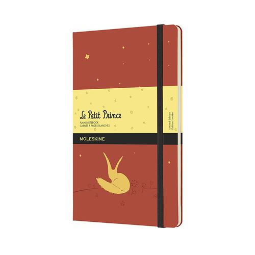 Carnet Moleskine Grand Format à pages blanches Le Petit Prince Édition Limitée Orange