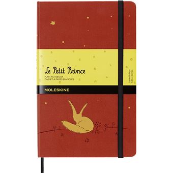 Carnet Moleskine Grand Format à pages blanches Le Petit Prince Édition Limitée Orange