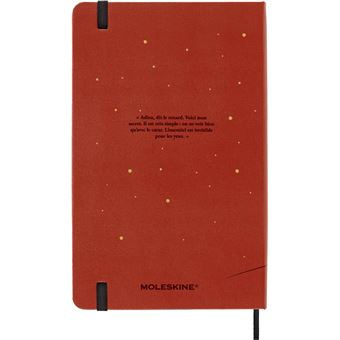 Carnet Moleskine Grand Format à pages blanches Le Petit Prince Édition Limitée Orange