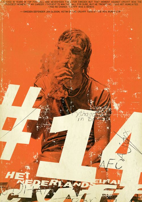 Affiche Sergeant Paper Cryuff 2 50x70 cm Edition limitée signée