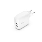 Belkin BoostCharge Pro - Adaptateur secteur - 60 Watt - 2.7 A - Fast Charge, Power Delivery 3.1 - 2 connecteurs de sortie (2 x USB-C) - blanc