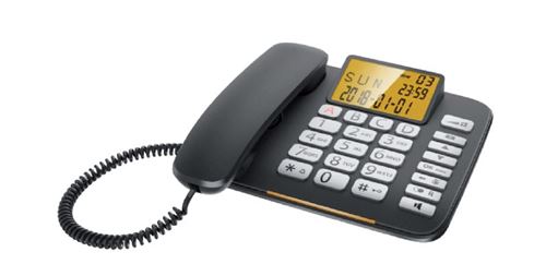 Téléphone fixe filaire Gigaset DL580 Noir