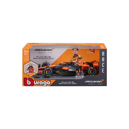 Burago Orange Jeux De Voiture Mclaren Norris Mcl38 F1 - Image 3