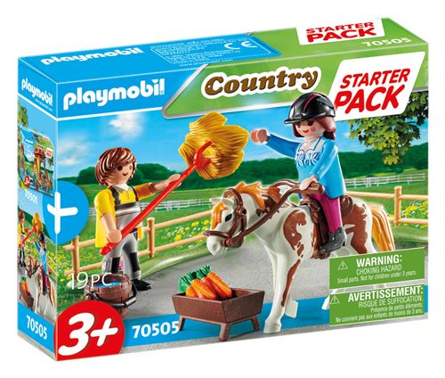 70505 STARTERPACK MANEGE /CAVALIERE ET PALEFRENIER
