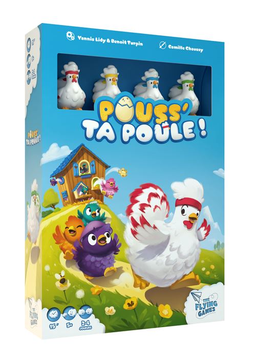 The Flying Games Multicolore Jeu D'ambiance Pouss' Ta Poule !