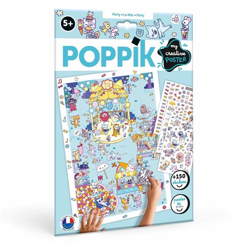 Jeu créatif Poppik La Fête avec 150 Stickers