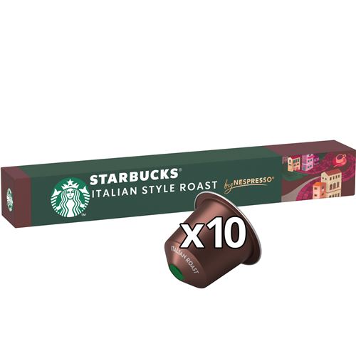 Café Capsules Compatible Nespresso Italian Style Roast Intensité 11 By Nespresso Starbucks 10 Capsules