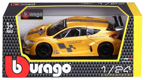 Voiture Bburago Renault Mégane Trophy 2005 1:24 Jaune