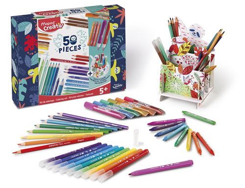 Crayons de couleur et feutres Maped Creativ Kit 50 pièces