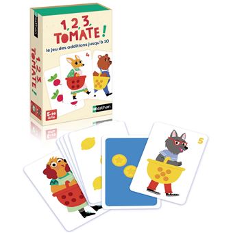 Jeu de cartes Nathan 1 2 3 Tomate