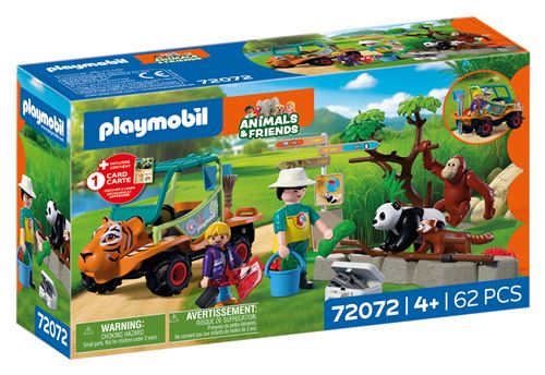 Playmobil Animals and Friends 72072 Zoo : Gardien de zoo et véhicule