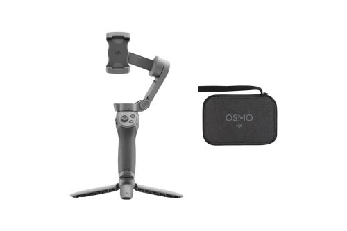 Pack DJI-stabilisator Osmo Mobile 3 grijs voor smartphone + statiefgreep + draagtas
