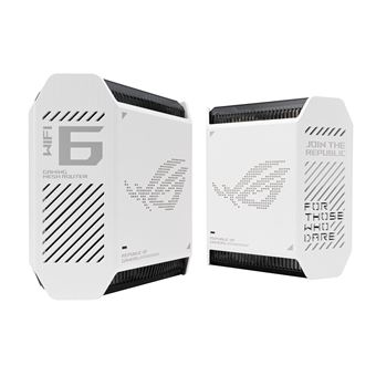 Pack de 2 routeurs sans fil WiFi Tri-bande Asus ROG Rapture GT6 Blanc