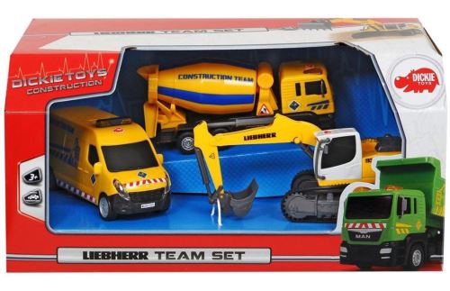 Coffret 3 véhicules de chantier Dickie Toys Modèle aléatoire