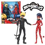 Pack de 2 poupées Miraculous Ladybug et Chat Noir 26 cm