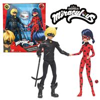 Pack de 2 poupées Miraculous Ladybug et Chat Noir 26 cm