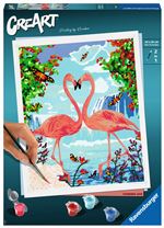 Peinture au numéro Ravensburger Creart Format Grand Flamant Rose Amoureux