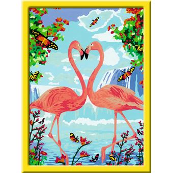 Peinture au numéro Ravensburger Creart Format Grand Flamant Rose Amoureux