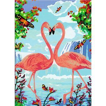 Peinture au numéro Ravensburger Creart Format Grand Flamant Rose Amoureux