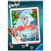 Ravensburger CreArt Kids – Peinture Par Numéros Cerf Romantique – 18x24 Cm – Effet Scintillant – Paillettes Et Cadre Brillant Inclus – Dès 9 Ans – Activité Créative Et Concentrée