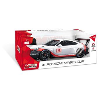 Voiture radiocommandée Mondo Motors Porsche 911 GT3 Cup 1:14 Blanc -  Voiture télécommandée - Achat & prix