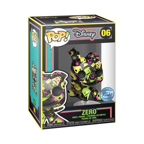 Funko Figurine Pop Artist Series Disney The Nightmare Before Christmas Black Light Zero Exclusivité
