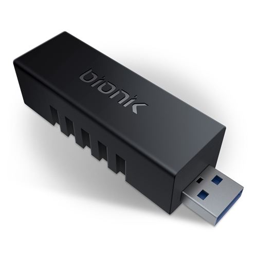 Adaptateur ethernet bionik usb 3.0 pour nintendo switch noir