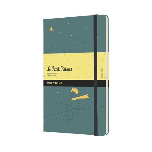 Carnet Moleskine Grand Format Ligné Le Petit Prince Édition Limitée Vert