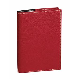 Agenda Semainier QUO VADIS 2025-2026 - Couverture Framboise, Format 16x16 Cm - De Décembre à Décembre