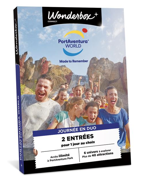 Coffret cadeau Tick’nBox 2 entrées pour 1 journée à PortAventura