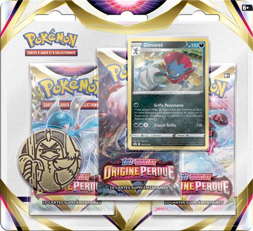 Pokemon Cartes À Collectionner Pokémon Pack 3 Boosters Epée Et Bouclier Origine Perdue Modèle Aléatoire