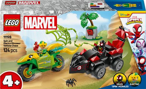 LEGO Marvel Course-poursuite entre Spin et Electro en dino-véhicules 11198 - vue 9