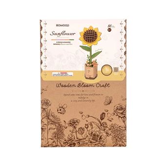 Puzzle 3D en bois Rowood Tournesol - 1