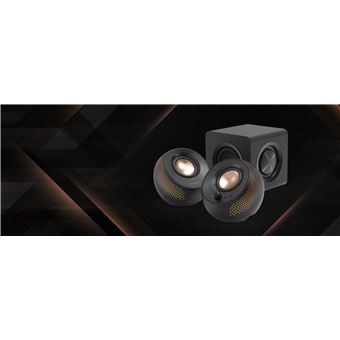 Enceintes PC Creative Pebble X 2.0 - USB-C, Bluetooth 5.3, RGB Personnalisable, 15W RMS - Pour Bureau Gaming