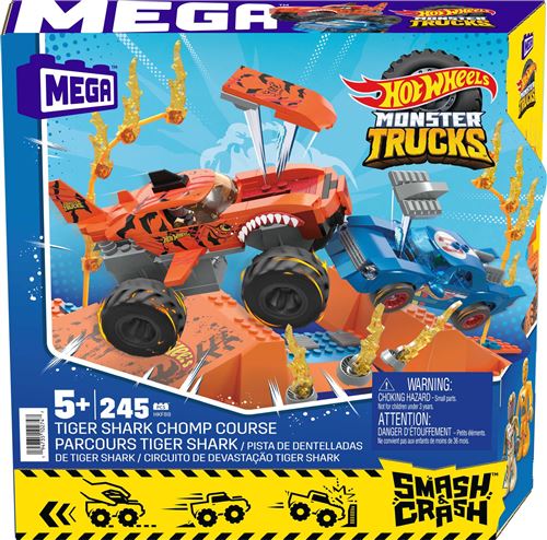 Jeu de construction Mega Construx Hot Wheels Parcours Tiger Shark Chocs et Fracas